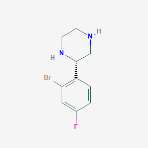 molecular formula C10H12BrFN2 B11857108 (S)-2-(2-Bromo-4-fluorophenyl)piperazine CAS No. 1213057-68-1