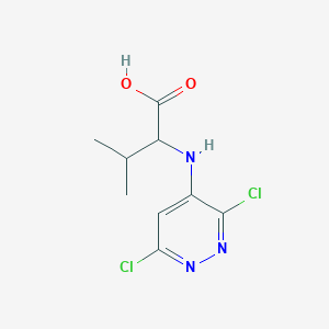 2-[(3,6-Dichloropyridazin-4-yl)amino]-3-methylbutanoic acid