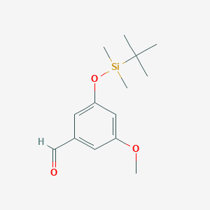 molecular formula C14H22O3Si B11857124 3-{[tert-Butyl(dimethyl)silyl]oxy}-5-methoxybenzaldehyde CAS No. 441351-34-4