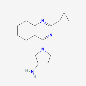 molecular formula C15H22N4 B11857165 1-(2-Cyclopropyl-5,6,7,8-tetrahydroquinazolin-4-yl)pyrrolidin-3-amine 