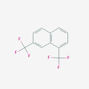 molecular formula C12H6F6 B11857178 1,7-Bis(trifluoromethyl)naphthalene 