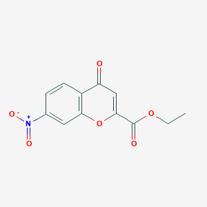 molecular formula C12H9NO6 B11857179 Ethyl 7-nitro-4-oxo-4H-chromene-2-carboxylate 