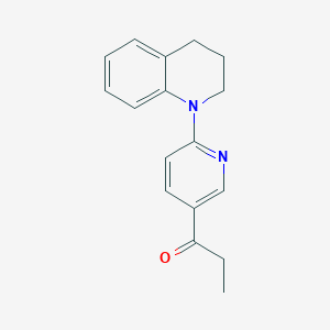 molecular formula C17H18N2O B11857188 1-(6-(3,4-Dihydroquinolin-1(2H)-yl)pyridin-3-yl)propan-1-one 