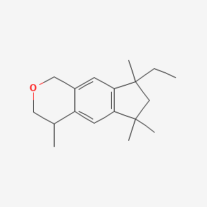 molecular formula C18H26O B11857209 8-Ethyl-1,3,4,6,7,8-hexahydro-4,6,6,8-tetramethylcyclopenta[G]-2-benzopyran CAS No. 78448-49-4