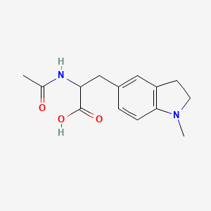 molecular formula C14H18N2O3 B11857223 2-Acetamido-3-(1-methylindolin-5-yl)propanoic acid 