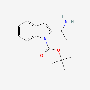 molecular formula C15H20N2O2 B11857237 tert-Butyl 2-(1-aminoethyl)-1H-indole-1-carboxylate 