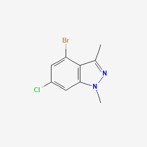 molecular formula C9H8BrClN2 B11857242 4-Bromo-6-chloro-1,3-dimethyl-1H-indazole 