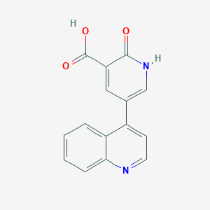 molecular formula C15H10N2O3 B11857256 2-Oxo-5-(quinolin-4-yl)-1,2-dihydropyridine-3-carboxylic acid CAS No. 90632-09-0