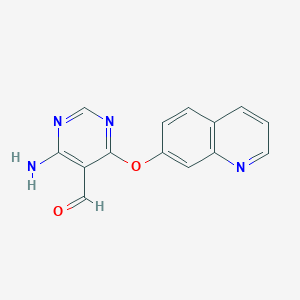 4-Amino-6-(quinolin-7-yloxy)pyrimidine-5-carbaldehyde