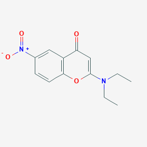 molecular formula C13H14N2O4 B11857266 2-(Diethylamino)-6-nitro-4H-chromen-4-one CAS No. 88753-67-7