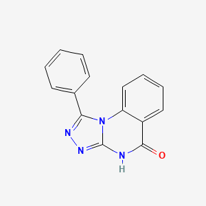 molecular formula C15H10N4O B11857269 1-Phenyl[1,2,4]triazolo[4,3-a]quinazolin-5(3H)-one CAS No. 144151-24-6