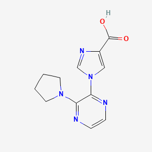 1-(3-(Pyrrolidin-1-yl)pyrazin-2-yl)-1H-imidazole-4-carboxylic acid