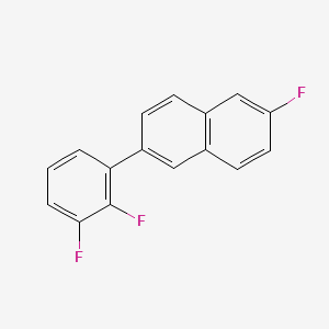 molecular formula C16H9F3 B11857292 2-(2,3-Difluorophenyl)-6-fluoronaphthalene 