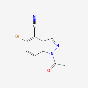 1-Acetyl-5-bromo-1H-indazole-4-carbonitrile