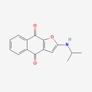 molecular formula C15H13NO3 B11857387 2-(Isopropylamino)naphtho[2,3-b]furan-4,9-dione 