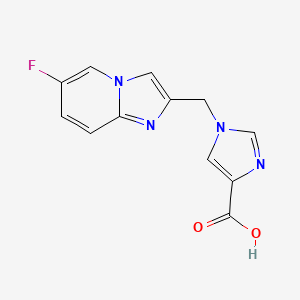 1-((6-Fluoroimidazo[1,2-a]pyridin-2-yl)methyl)-1H-imidazole-4-carboxylic acid