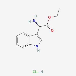 molecular formula C12H15ClN2O2 B11857421 (S)-Ethyl 2-amino-2-(1H-indol-3-yl)acetate hydrochloride 