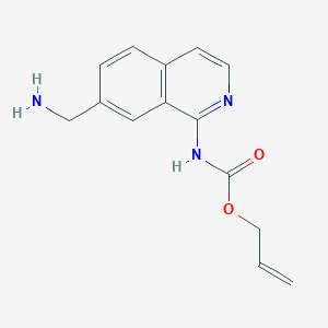 molecular formula C14H15N3O2 B11857466 Allyl (7-(aminomethyl)isoquinolin-1-yl)carbamate 