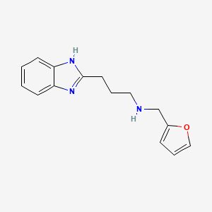 molecular formula C15H17N3O B1185747 3-(1H-benzimidazol-2-yl)-N-(2-furylmethyl)-1-propanamine 