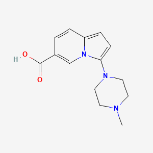 3-(4-Methylpiperazin-1-yl)indolizine-6-carboxylic acid