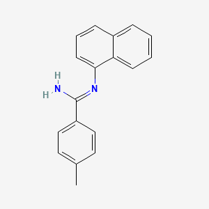 molecular formula C18H16N2 B11857616 4-Methyl-N'-(naphthalen-1-yl)benzene-1-carboximidamide CAS No. 72687-45-7