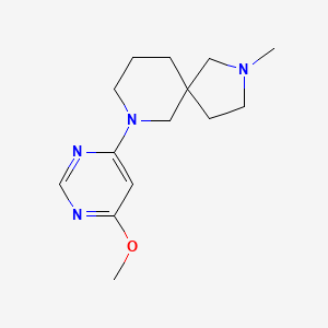 molecular formula C14H22N4O B11857622 7-(6-Methoxypyrimidin-4-yl)-2-methyl-2,7-diazaspiro[4.5]decane 