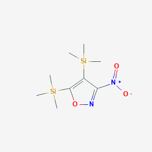 molecular formula C9H18N2O3Si2 B11857660 3-Nitro-4,5-bis(trimethylsilyl)isoxazole CAS No. 96914-19-1