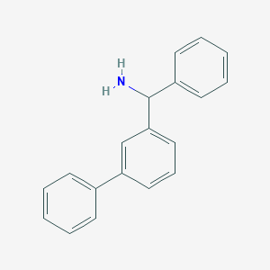 molecular formula C19H17N B11857691 alpha-(3-Biphenylyl)benzylamine 