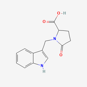 1-((1H-Indol-3-yl)methyl)-5-oxopyrrolidine-2-carboxylic acid