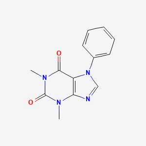 molecular formula C13H12N4O2 B11857745 Theophylline, 7-phenyl- CAS No. 960-61-2