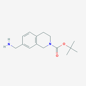 molecular formula C15H22N2O2 B11857819 Tert-butyl 7-(aminomethyl)-3,4-dihydroisoquinoline-2(1H)-carboxylate 