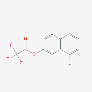 molecular formula C12H6F4O2 B11857899 8-Fluoronaphthalen-2-yl 2,2,2-trifluoroacetate CAS No. 1956328-10-1