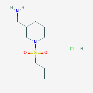 (1-(Propylsulfonyl)piperidin-3-yl)methanamine hydrochloride