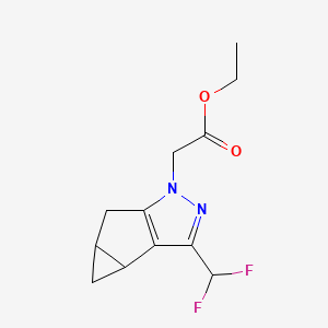 1H-Cyclopropa[3,4]cyclopenta[1,2-c]pyrazole-1-acetic acid, 3-(difluoromethyl)-3b,4,4a,5-tetrahydro-, ethyl ester