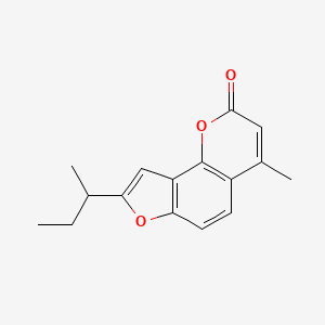 2H-Furo[2,3-h]-1-benzopyran-2-one, 4-methyl-8-(1-methylpropyl)-