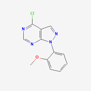 molecular formula C12H9ClN4O B11858046 4-Chloro-1-(2-methoxyphenyl)-1H-pyrazolo[3,4-D]pyrimidine 