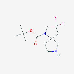 molecular formula C12H20F2N2O2 B11858090 tert-Butyl 3,3-difluoro-1,7-diazaspiro[4.4]nonane-1-carboxylate 