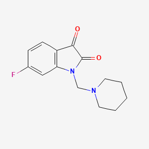 1H-Indole-2,3-dione, 6-fluoro-1-(1-piperidinylmethyl)-