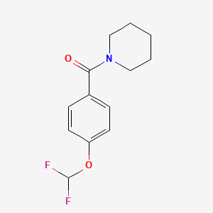 molecular formula C13H15F2NO2 B11858119 (4-(Difluoromethoxy)phenyl)(piperidin-1-yl)methanone CAS No. 92704-84-2