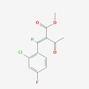 (E)-Methyl 2-(2-chloro-4-fluorobenzylidene)-3-oxobutanoate