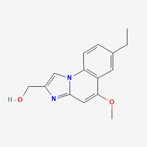 molecular formula C15H16N2O2 B11858172 (7-Ethyl-5-methoxyimidazo[1,2-a]quinolin-2-yl)methanol CAS No. 114095-06-6