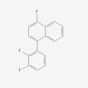 molecular formula C16H9F3 B11858202 1-(2,3-Difluorophenyl)-4-fluoronaphthalene 