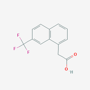 molecular formula C13H9F3O2 B11858291 2-(7-(Trifluoromethyl)naphthalen-1-yl)acetic acid 