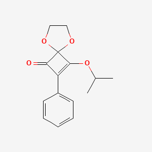 molecular formula C15H16O4 B11858324 2-Phenyl-3-[(propan-2-yl)oxy]-5,8-dioxaspiro[3.4]oct-2-en-1-one CAS No. 128242-44-4