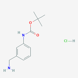 molecular formula C12H19ClN2O2 B11858331 tert-Butyl (3-(aminomethyl)phenyl)carbamate hydrochloride 