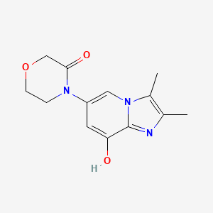 4-(8-Hydroxy-2,3-dimethylimidazo[1,2-a]pyridin-6-yl)morpholin-3-one