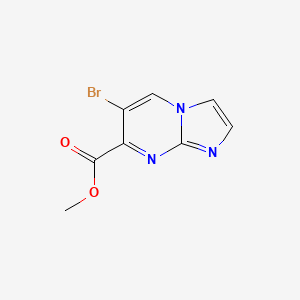 molecular formula C8H6BrN3O2 B11858416 Methyl 6-bromoimidazo[1,2-a]pyrimidine-7-carboxylate CAS No. 1260657-24-6