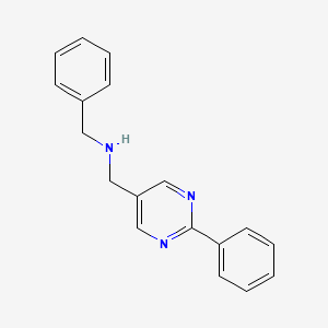 molecular formula C18H17N3 B1185844 N-benzyl-N-[(2-phenyl-5-pyrimidinyl)methyl]amine 