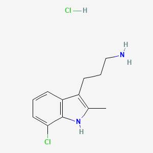 3-(7-Chloro-2-methyl-1H-indol-3-yl)propan-1-amine hydrochloride