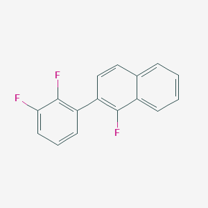 molecular formula C16H9F3 B11858505 2-(2,3-Difluorophenyl)-1-fluoronaphthalene 